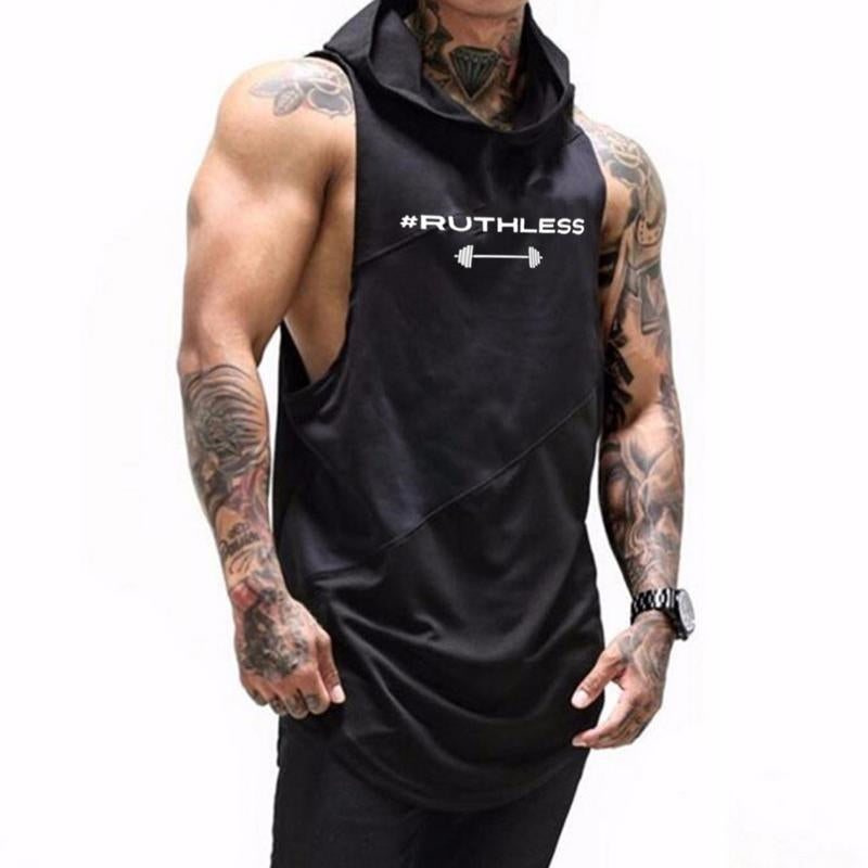Sports Sleeveless Hoodie Tank Top