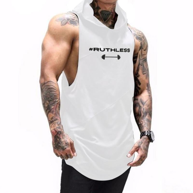 Sports Sleeveless Hoodie Tank Top